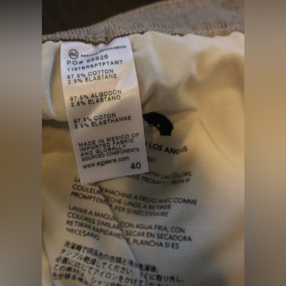 AG Adriano Goldschmied Men’s Shorts Size 40 Beige Geometric Print - Picture 5 of 5